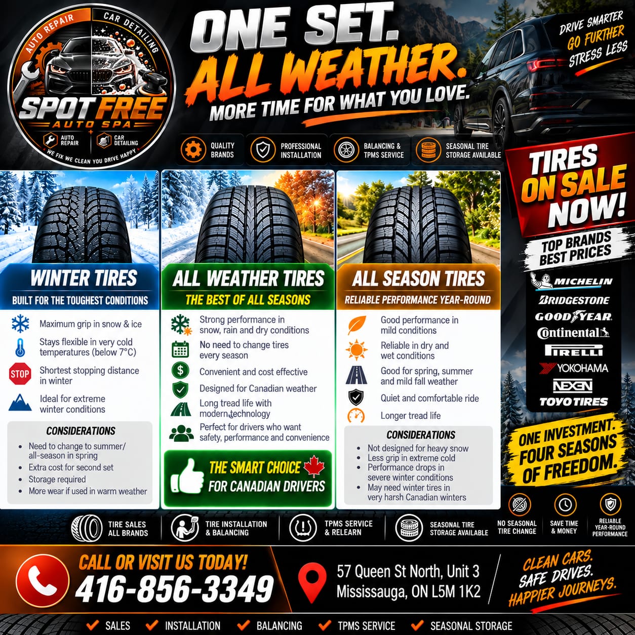 Spot Free Auto Spa tires on sale offer